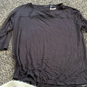 Brand new black three-quarter sleeve shirt